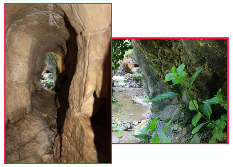 Pareti  cunicoli al "Giardino delle Grotte", Ara.