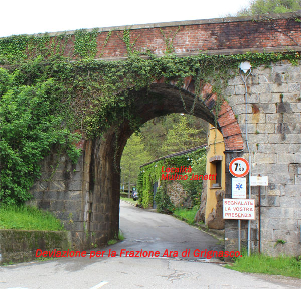 Ponte della Ferrovia e strada per Ara 