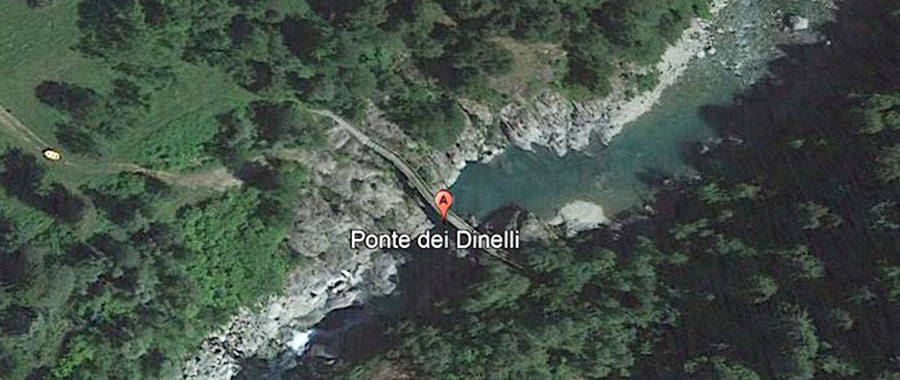 Da Google Earth: Scopetta, il ponte dei Dinelli
